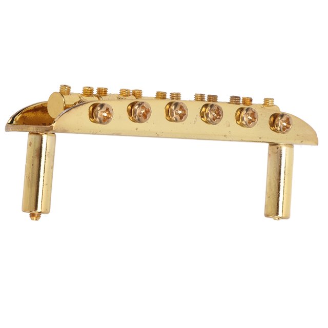 6 Electric Guitar Bridge String Tailpiece Reversible Roller Saddle Metal Instrument Replacement Accessory with Hex Wrench for Jazzmaster