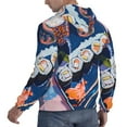 thumbnail image 6 of Wukai Colorful Sushi Food Art Print Men Hoodies Fleece Sweatshirts Long Sleeve Sweaters Pullover Fall Outfits Winter Clothes-4X-Large, 6 of 7