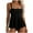 01 Black, variant on Fewfanhot Two Piece Swimsuit for Women Tankini Swimsuits Tummy Control 2 Piece Ruched Drawstring Bathing Suits Swim Suit