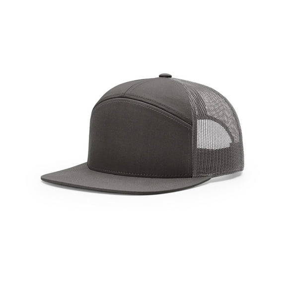 Richardson 168 Seven-Panel Trucker Caps - Charcoal