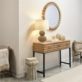 thumbnail image 2 of Maklaine Contemporary Hand-woven Rattan Table Lamp in Natural, 2 of 5