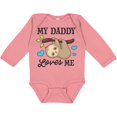 thumbnail image 3 of Inktastic My Daddy Loves Me with Sloth and Hearts Boys or Girls Long Sleeve Baby Bodysuit, 3 of 5