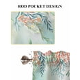 thumbnail image 6 of Ocean Starfish Seaweed Living Room Curtains 2 Panel, Summer Coastal Beach Shell Coral Teal Cafe Window Treatment, Farmhouse Bedroom Bathroom Kitchen Curtains Drapes 104"x54", 6 of 6