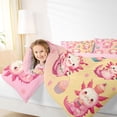 thumbnail image 4 of jejeloiu Kawaii Axolotl Full Size Comforter Sets,Sweet Dessert Cake Bedding Sets For Girls Women Reversible 3pcs, 4 of 8
