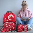 thumbnail image 2 of Jeiento Ladybug 4-Piece Girls Backpack Set with Lunch Box Pencil Case Water Bottle Holder 17 Inch Large Capacity Breathable Lightweight Bookbag for 8-14 Middle School, 2 of 7