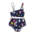 thumbnail image 1 of Cute Kids Baby Girls Beachwear Rainbow 2 Pieces Swimsuits Summer Straps Crop Tops with Swim Shorts Bathing Suit, 1 of 9