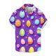 thumbnail image 1 of Blusas y camisas de manga corta con cuello en V Camisa estampada de Pascua para hombre Camisa abotonada Top de poliéster para hombre, 1 of 4
