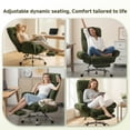 thumbnail image 2 of Big and Tall Office Chair with Adjuatable Armrests and Headrest, Ergonomic High Back Criss Cross Chair ,Reclining Desk Chair With Footrest,Executive Computer Chair,Green, 2 of 6