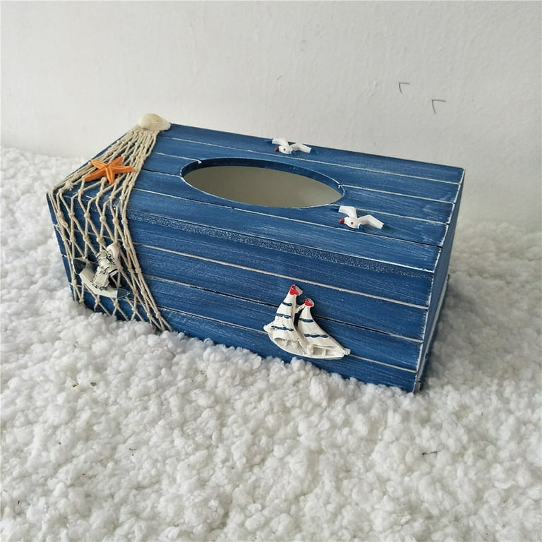 Beach themed sale tissue box cover