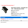 thumbnail image 2 of Brake Master Cylinder - Compatible with 1981 - 1986 Chevy K10 GAS 1982 1983 1984 1985, 2 of 3