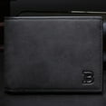 thumbnail image 4 of Sonducket Hombres Casual PU cuero billetera bolsillo moneda ID tarjeta dinero titular delgado monedero Carteras negro Sonducket BB6660-01B, 4 of 6