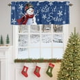 thumbnail image 4 of Valances for Windows Christmas Snowman Rod Pocket Cafe Window Treatments Valance Curtains for Kitchen Bathroom Laundry Basement Windows 56"x16", 4 of 7