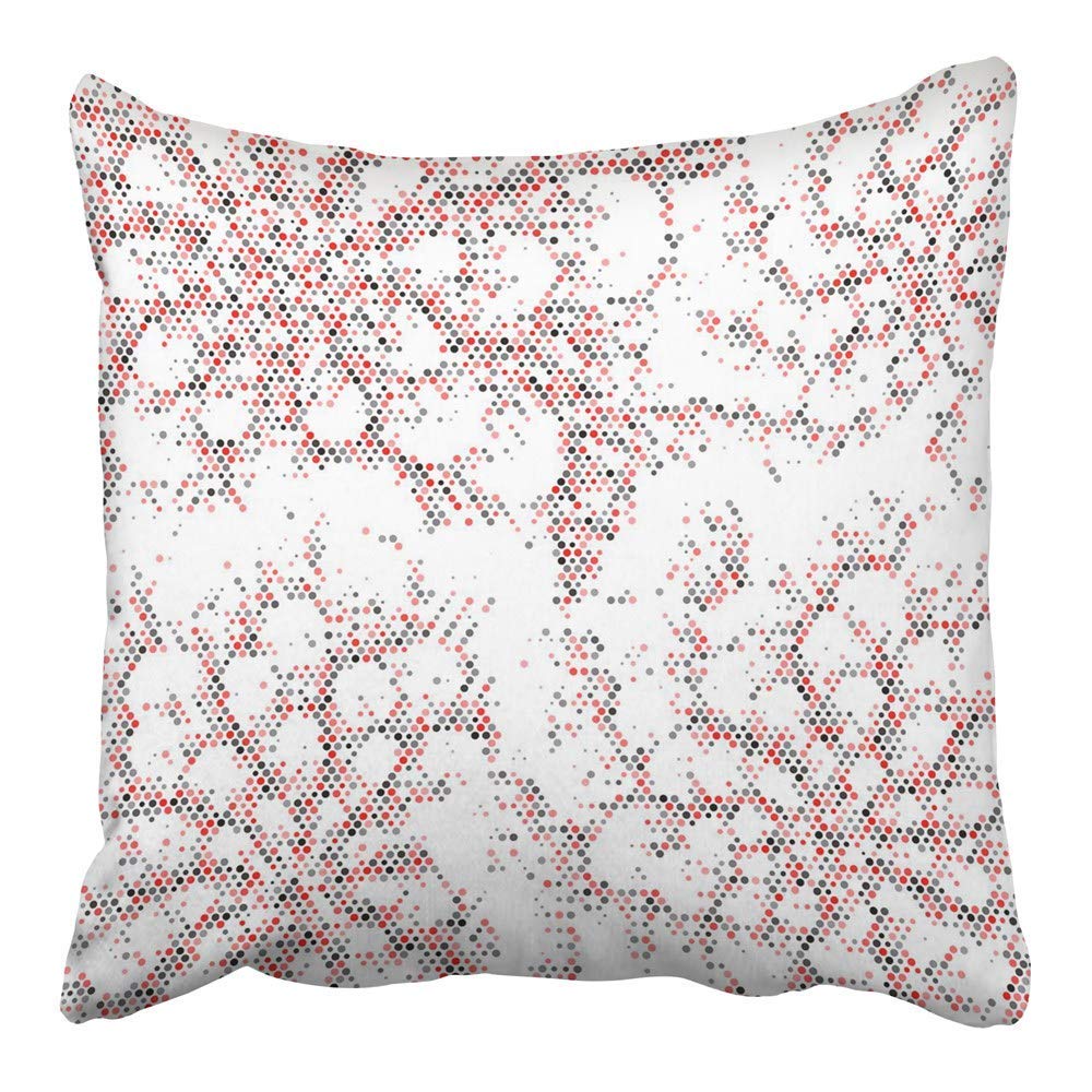 Bsdhome Red Dot Spotted Flower Colorful Floral Polka Abstract Bead Beading Beautiful Pillowcase Cushion Cover 16x16 Inch Walmart Canada
