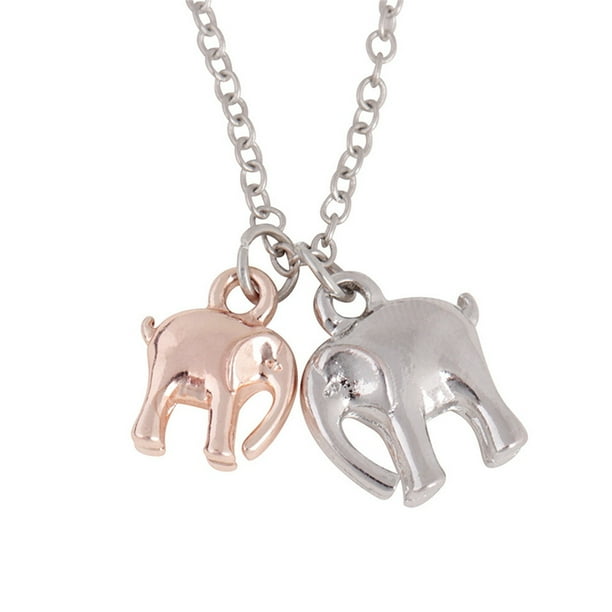 Collar con Colgante de Dos Animales Delicado, Cadena de Moda para La Clavícula