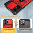 thumbnail image 6 of Liwarace for iPhone 14 Pro Max/14 Pro/14 Plus/14 Sliding Lens Cover Protective Case with Ring Stand, 6 of 11