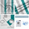 thumbnail image 6 of Bronze Grey Stripe Blackout Curtains for Bedroom, Modern Farmhouse Vertical Striped Room Darkening Window Drapes for Living Room, Thermal Insulated Grommet Curtains, 27.5x39 inch, 2 Panels, 6 of 9