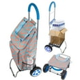 thumbnail image 2 of Dbest Products 01-582 Trendy Trolley Dolly - Broken Chevron Teal & Coral, 2 of 3