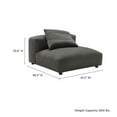 thumbnail image 3 of Solace Modular Upholstered Fabric Armless Chair in Charcoal, 3 of 9