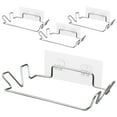 thumbnail image 2 of 4 juegos de soportes para bolsas de basura de acero inoxidable con pegatinas para cocina y baño, 2 of 7