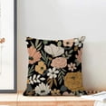 thumbnail image 4 of Spring Floral Pillow Covers 18 x 18 Inch Set of 2 for Vintage Pink Mustard Yellow Cream Flowers Decor Throw Pillows Plant Black Outdoor Decorative Cushion Cases for Couch Bed Decorations, 4 of 6