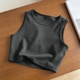 thumbnail image 5 of ITSAME Women's Crewneck Tank Tops Loose Fit Sleeveless Undershirt Summer Comfort Casual Tops Dark Gray Size XL, 5 of 8
