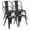 Black, variant on Dovov Metal Dining Chairs Set of 4, Stackable Patio Chairs Modern Outdoor Metal Chairs Trattoria Chair for Bistro Cafe Restaurant, Black