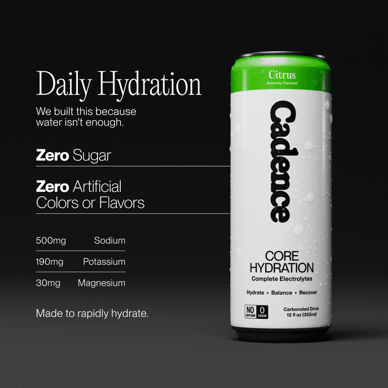 Cadence Daily Hydration - Citrus Electrolyte Drink - Carbonated