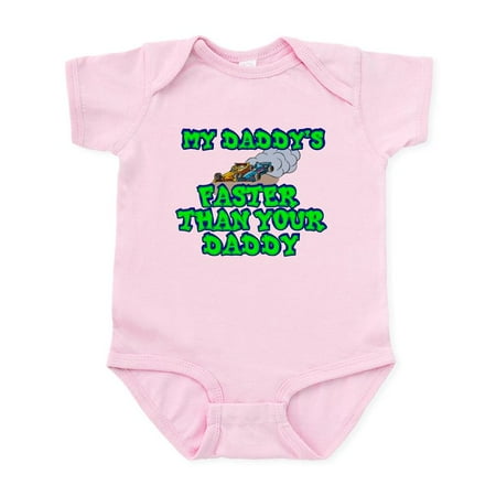 

CafePress - My Daddy s Faster... Infant Bodysuit - Baby Light Bodysuit Size Newborn - 24 Months