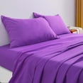 thumbnail image 5 of Organictune 1800 Super Soft and Cozy 100% Microfiber Bed Sheet Set, Hotel Luxury Wrinkle, Fade, Stain Resistant Fitted Sheet Set with Deep Pocket, Purple, King, 4 Piece, 5 of 5