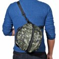 thumbnail image 3 of Sports Ball Round Bag Basketball Shoulder Bag Soccer Ball Football Volleyball Carrying Bag Travel Bag for Men and Women, 3 of 7