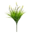 thumbnail image 2 of 35cm Artificial Lavender & Monkey Grass Bouquet - Yellow Faux Grass with Flowers, UV Resistant Fake Plants for Outdoor Planters, Garden, Patio & Indoor Home Decor, 2 of 9