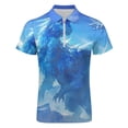 thumbnail image 4 of Ice Dragon Men Zipper T-shirt Summer Casual Short Sleeve T-shirt Top, 4 of 7