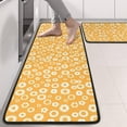 thumbnail image 2 of Kitchen Rugs Sets Of 2,Orange Daisy Flower Floral Pattern Anti Fatigue Kitchen Mat Rugs Non Slip Washable,Decorative Kitchen Floor Mats for Kitchen,Sink,Laundry,17"x47"+17"x47", 2 of 5