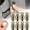 Gold*8, variant on Car Tire Pressure Monitor Valve Caps, 3-Color Tire Pressure Monitoring Caps with Sensor, 2.4 Bar 36 PSI Visual Tire Pressure Indicator, Fit for Most Vehicles (Gold*4)