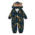 thumbnail image 2 of Odeerbi Christmas Onesie Pajamas for Family Holiday Sleep Jumpsuit Long Sleeve Family Christmas Pajamas Matching Sets Infant Fashion Lattice Print Plush Jumpsuit Sleepwear PJs Set Black, 2 of 4