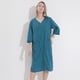 thumbnail image 1 of Camisón fino de primavera y verano para mujer, pijama de largo medio con cremallera, ropa de casa para mujer con sobrepeso, toalla de baño para mujer, 1 of 6