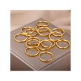 thumbnail image 4 of 1pc opean And American Style Simple Fashion Gold Stainless Steel Alphabet Ring For Men And Women, Daily Wear, 4 of 5