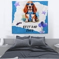 thumbnail image 3 of Happy Father's Day Best Basset Hound Cool Dad Ever Tapestry Bassets Dog Breed Lovers Gifts Idea Wall Hanging Backdrop Home Decor - 12007, 3 of 5