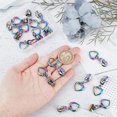 thumbnail image 3 of 18Pcs Alloy Zipper Pullers Vibrant Rainbow Colors Zippers Heart Pendant Zipper Pull Tabs Detachable Zipper Pull Luggages Purses Bags Replacement Zippers for Tailor Sewing Crafts, 3 of 6