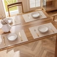 thumbnail image 3 of XmhyTop-A Beige Linen Place Mats 6-Pack 48*33cm Heat Resistant Cloth Placemats, Durable Restaurant Placemats for Indoor Use, Stain Resistant, 3 of 4