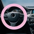 thumbnail image 2 of Unique Bargains Silicone Car Steering Wheel Cover Soft Non-Slip Silicone Steering Wheel Protector Universal Fit 12.6"-15.8" Steering Wheel Pink, 2 of 6