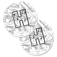 thumbnail image 1 of Carolines Treasures CJ2007-HCARC Letter H Musical Note Letters Set of 2 Cup Holder Car Coaster, 1 of 1