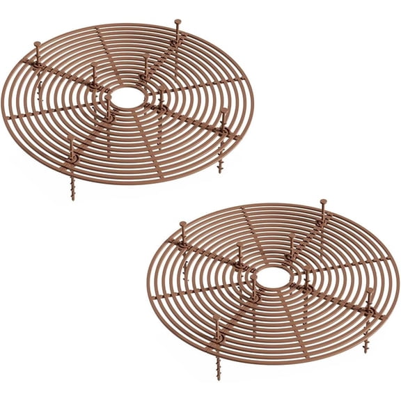 2Pack Plant Pot Grid, Cuttable Flower Pot Soil Cover Protectors with Deep Stakes, Dogs, Cats Digging Stopper, Plant Grid Pot Cover, 30cm/11.8in Diameter