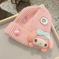 thumbnail image 2 of Sanrio Plush Knitted Hat My Melody Cinnamoroll Kuromi Children Knitted Cap Soft Stuffed Plushie Winter Kids Hat Knit Bonnet Gift, 2 of 19