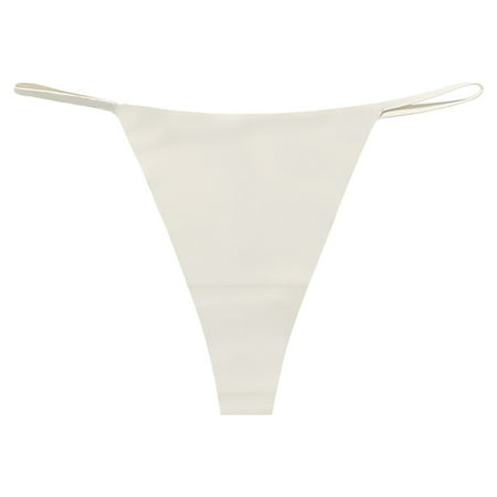 

ZMHEGW 12 Packs Seamless Underwear For Women Seamless Ice Silk Cotton Crotch Low Rise Breathable Quick Drying Thong Panties