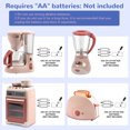 thumbnail image 6 of Wisairt Play Kitchen Set, 4Pcs Toy Kitchen Appliance w/Oven Toaster Coffee Maker Juicer, Khaki, 6 of 11