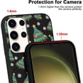thumbnail image 3 of Christmas Black Print Phone Case for Samsung Galaxy S22 Ultra 5G 6.8", with Aesthetics Pattern Design Soft TPU Silicone Xmas Cases, Shockproof Bumper Protector Camera Girls Women Cover, Tree Gift, 3 of 6