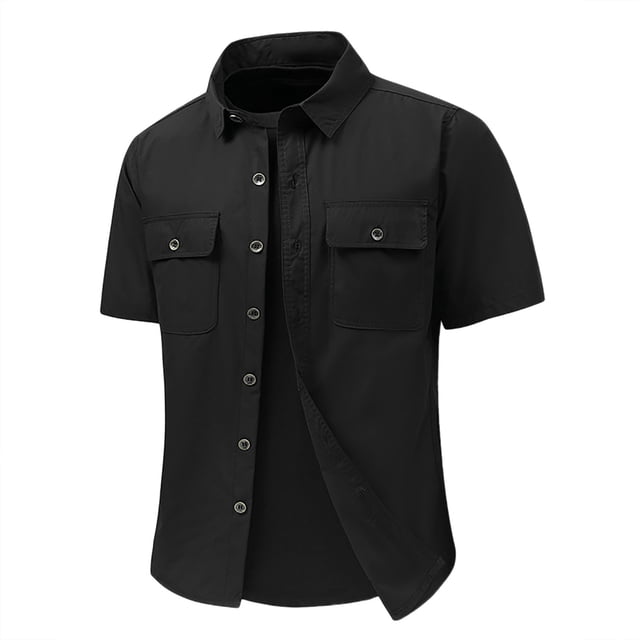 Men's Casual Slim Fit Shirts With Button Pocket For Everyday Wear Perfect For Spring And Summer
