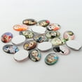 thumbnail image 2 of 10 pc Women Theme Ornaments Glass Oval Flatback Cabochons Mixed Color 25x18x6mm, 2 of 3