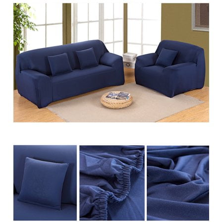 Details about   2/3/4-Seater Sofa Cover Stretch Seat Couch Slipcover Solid Protector Elastic US 
